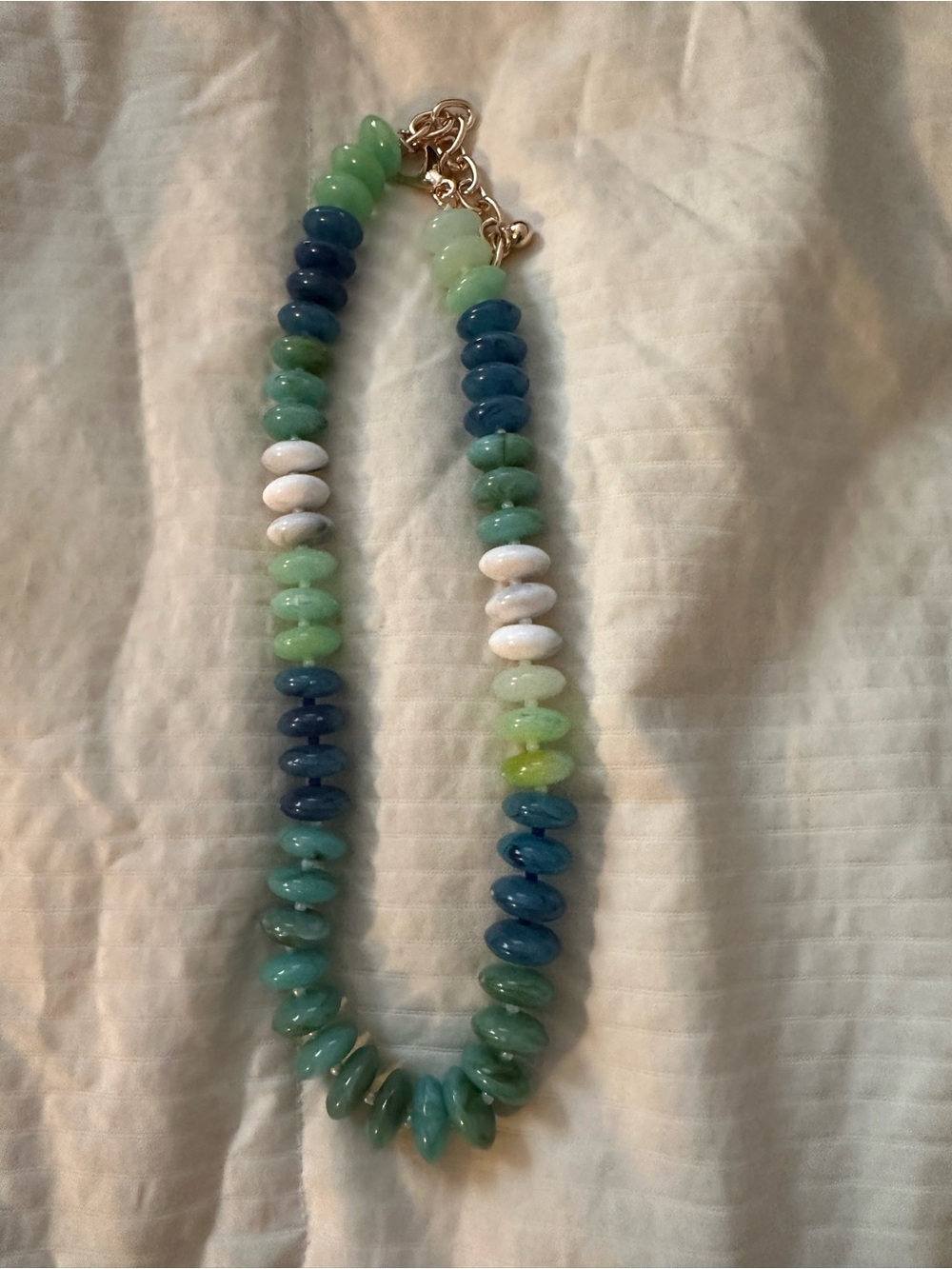 Erin McDermott Multicolor Blue & Green Beaded Necklace